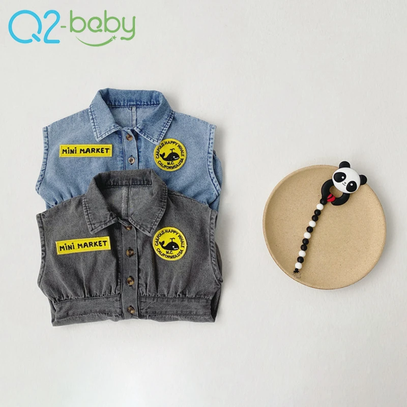 
Summer jumpsuit baby infants trendy wild tooling casual sleeveless baby denim jumpsuit romper baby 3600 