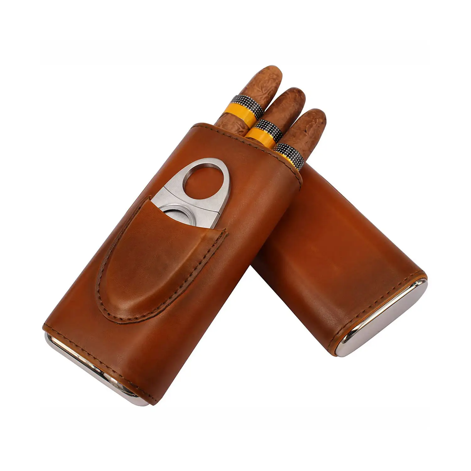 Wholesale Custom Cigar Holder Humidor Accessories Cigar Cutter Luxury Set Packaging Cigar Case