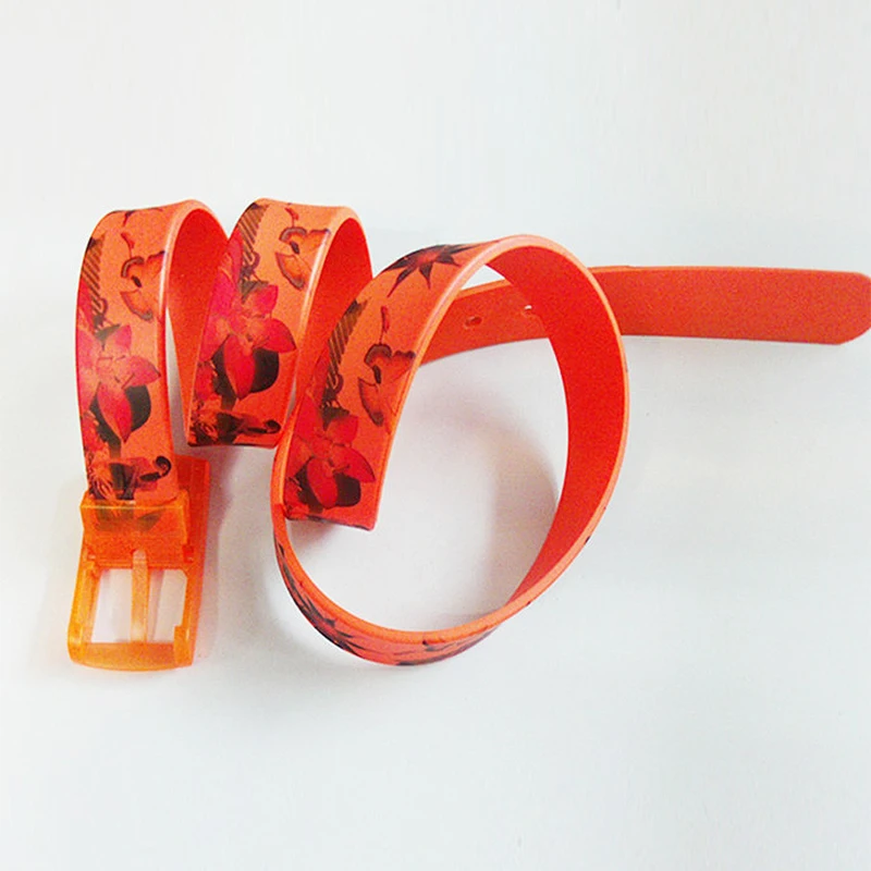 Новый высококачественный пластиковый ремень с принтом, оптовая продажа, Универсальный однотонный ремень из силикона разных видов для мужчин и женщин