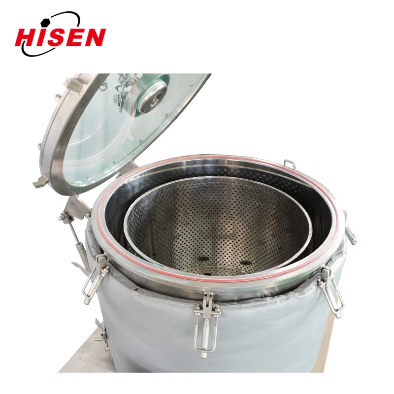 Stainless steel extraction centrifuge for industrial production