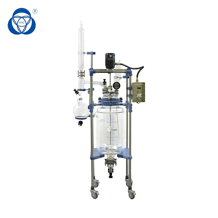 30L lab explosion-proof chemical jacketed glass reactor with good price