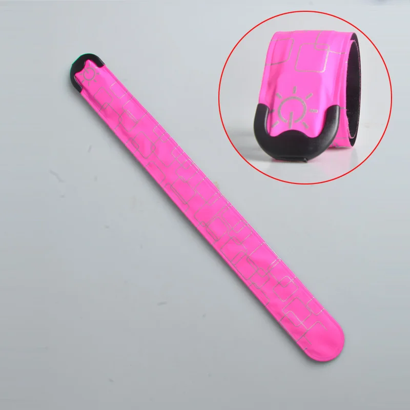 Flashing LED USB Rechargeable Slap Wristband  Bracelet Safety At Night Running
