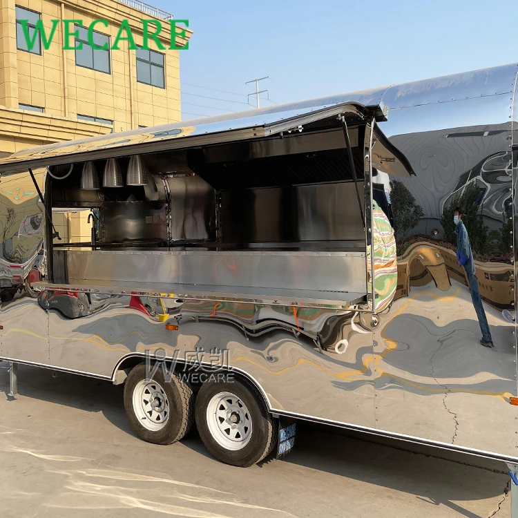 Wecare airstream фургон для еды мобильный кухонный прицеп пиццы полностью оборудованный ресторанный концессионный