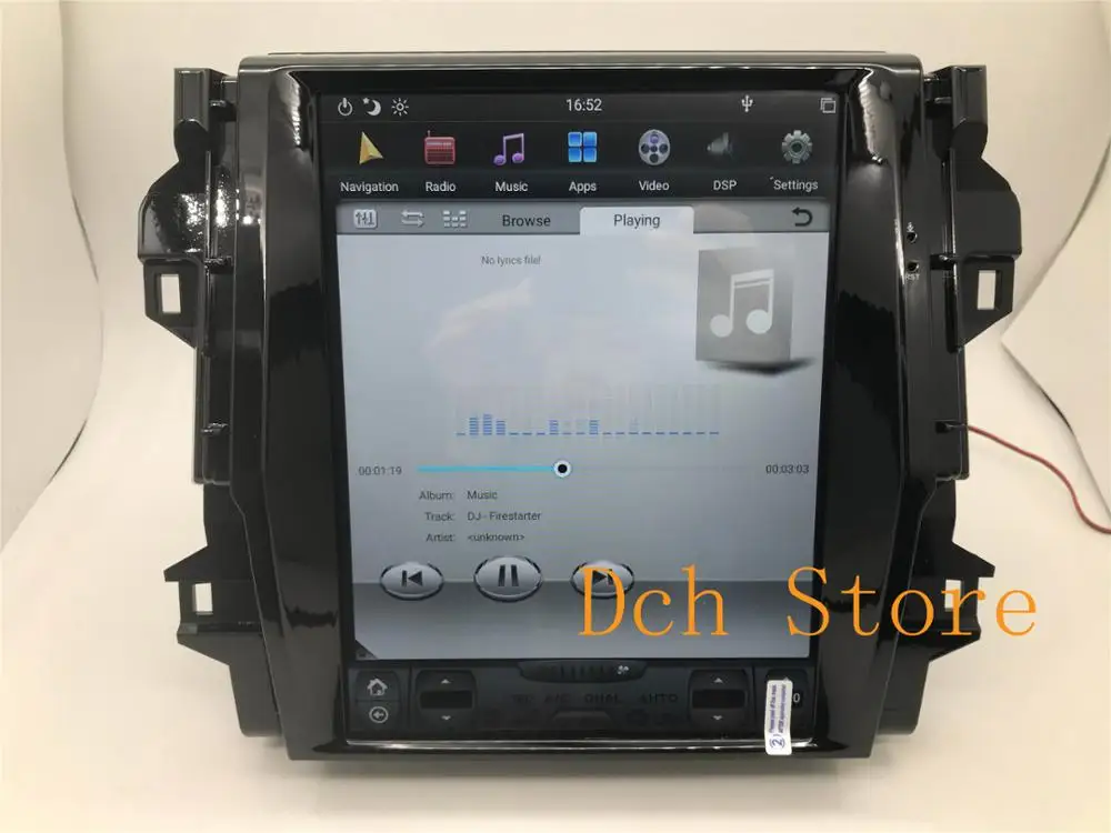 12.1 inch Vertical tesla style Android 9.0 Car DVD player GPS for Fortuner 2016- 2019 PX6 CARPLAY RADIO IPS STEREO NAVIGATION