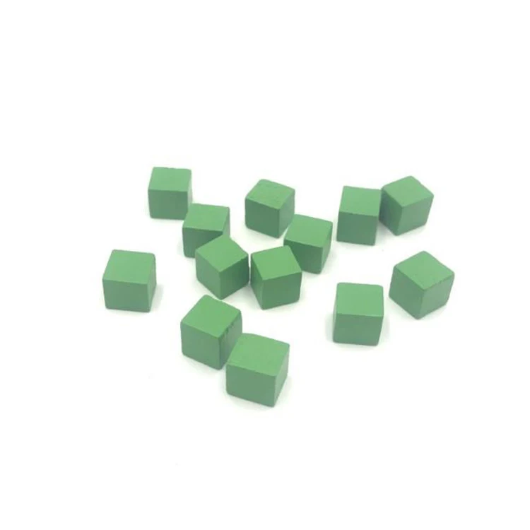 Wood Cubes Blocks Blank Dice DIY Tokens New Products 10mm Square Corner Color Board Game Cubes Early Education