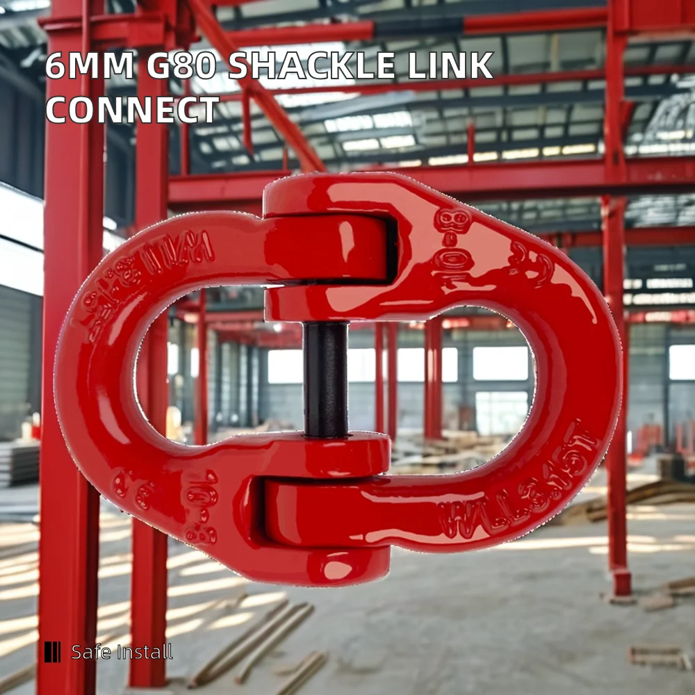 G80 Forged Double Link Butterfly Shackle Chain Alloy Material with Zinc Plated Finish Heavy Duty Usage Packed in Carton Box