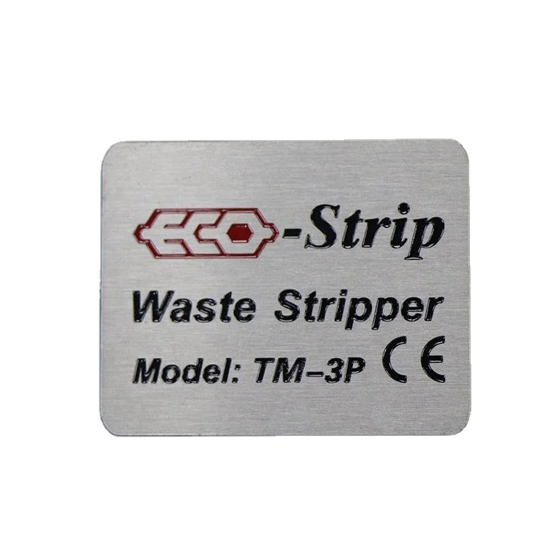 Custom Logo Metal Label Brushed Stainless Steel Etching Nameplate for Machine