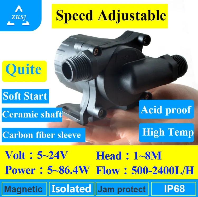 Water Submersible Fountain Pump 634GPH or 2400LPH Portable Water Pump Mini Water Pump for Pond or Statuary or Aquarium