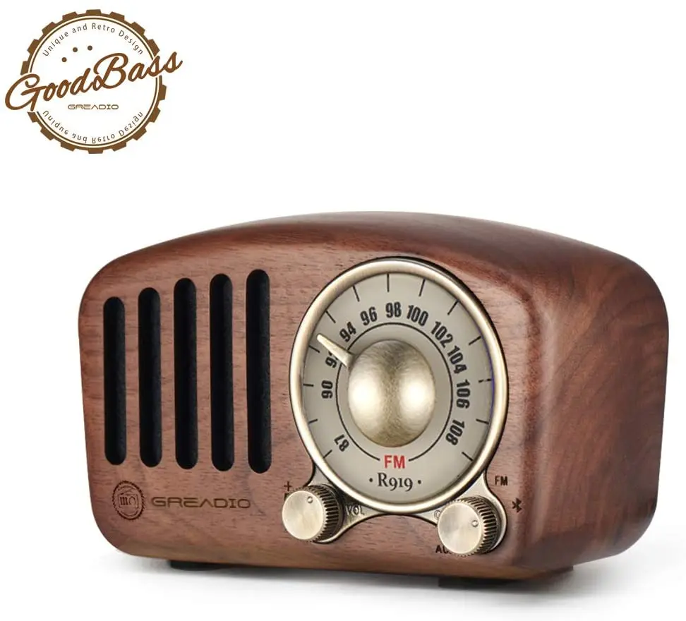 Factory wholesale portable retro radio fm vintage handcraft wooden radio