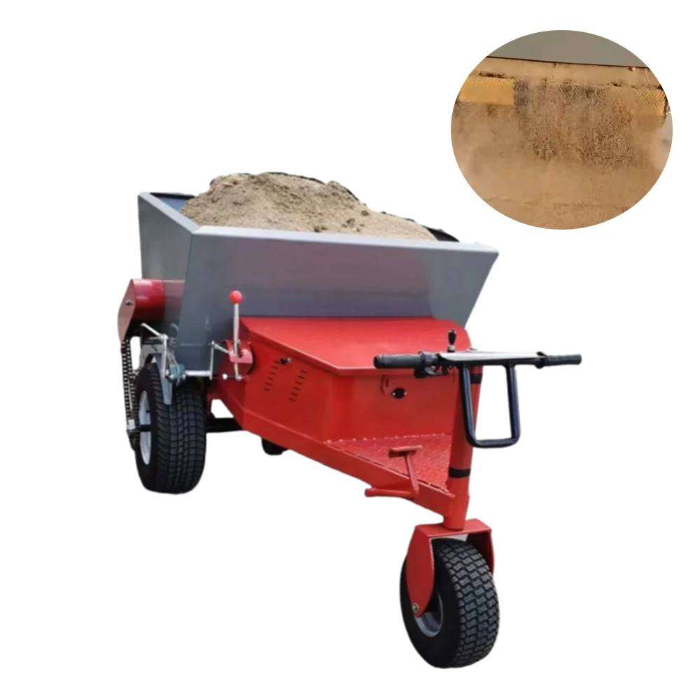 1100mm School lawn car sand filling machine Electric ride-on sand filling machine car-type sand-filling and combing machine