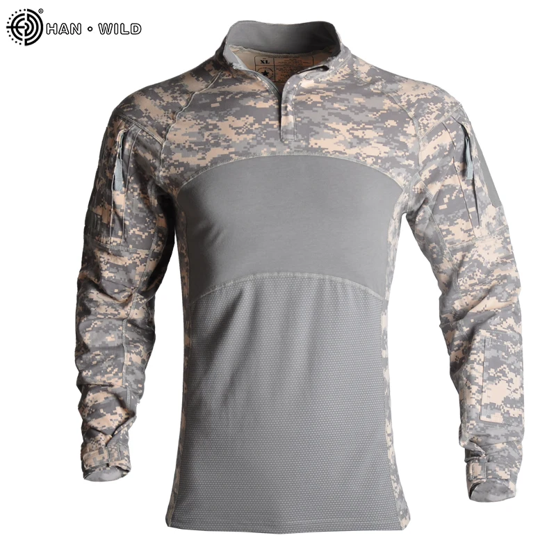 
HAN WILD 2020 Combat Shirts Proven Tactical Clothing Military Uniform CP Camouflage Airsoft Army Suit Breathable Work Clothes 