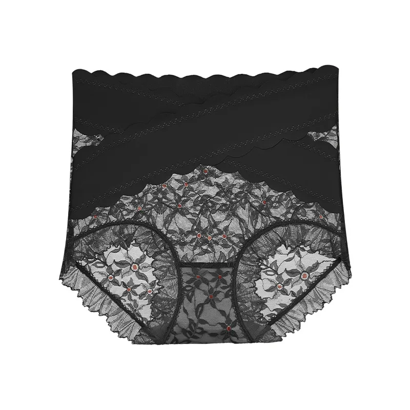 Soft Thin Breathable Briefs Elastic Tummy Shaping Stretch High Waist Brief Panties For Women