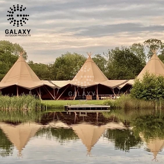 Heavy Duty Custom Romantic Indian Tent Mildewproof and Waterproof Glamping Luxury Safari India Teepee Tent