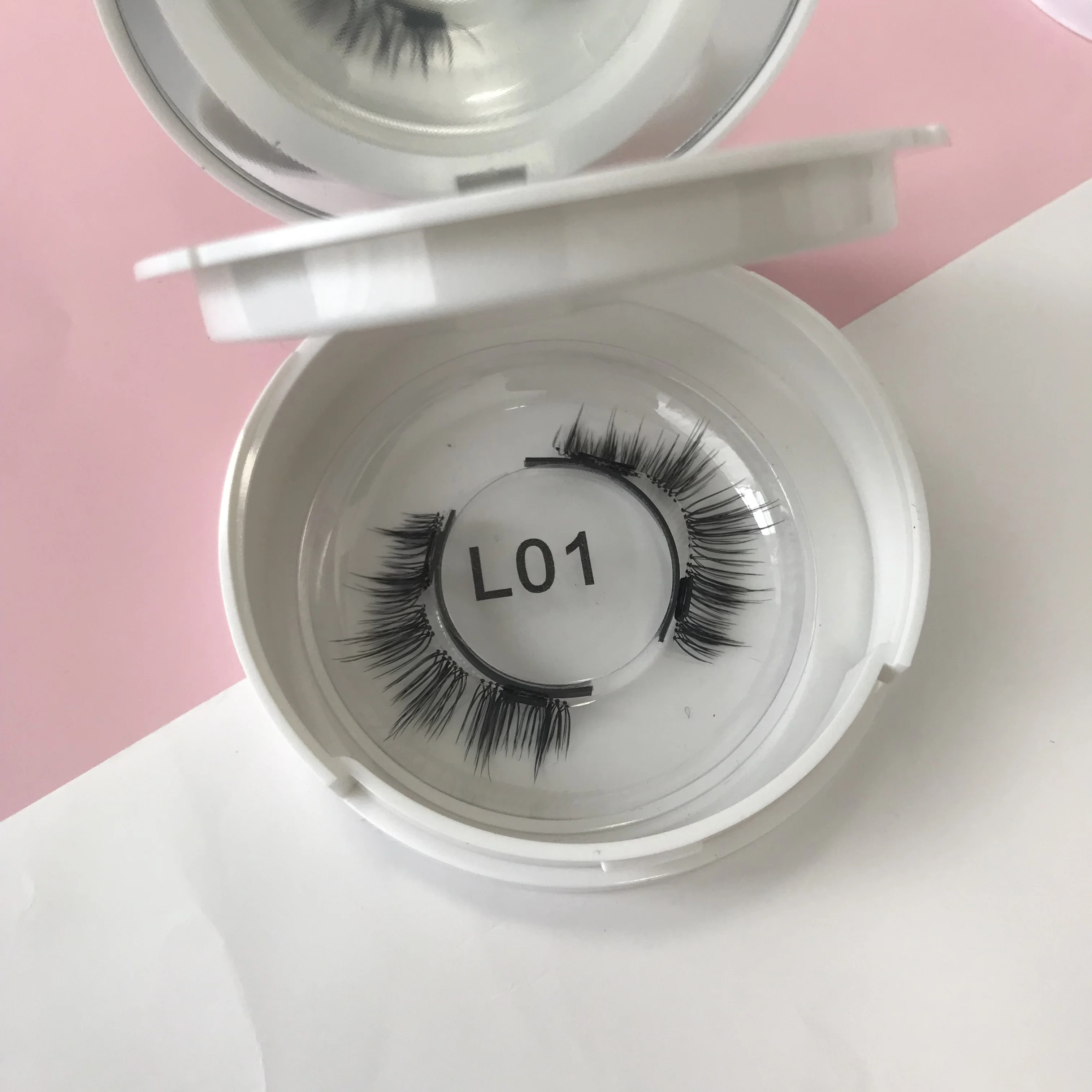 Wholesale natural silk 3d faux mink 5d magnetic lashes applicator soft no glue Quantum 1 2 3 4 magnets Magnetic Eyelashes