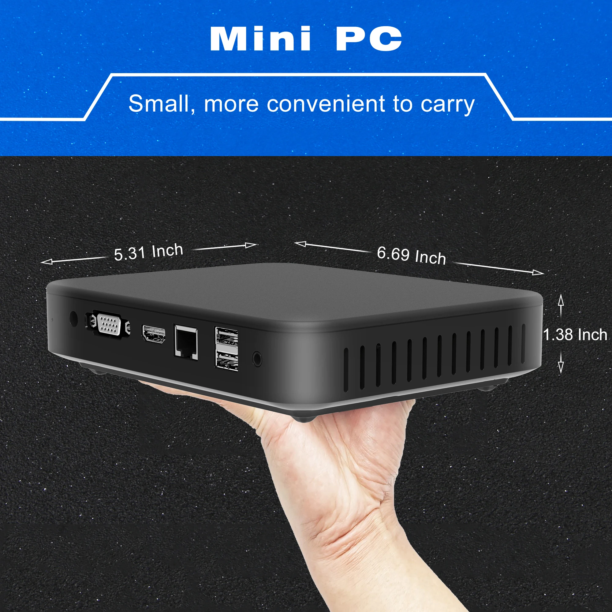 Hot sale Mini PC Win 10 Pro, N4120(up to 2.6GHz) , 8GB RAM+256GB, BT 5.0, Mini Desktop Computer