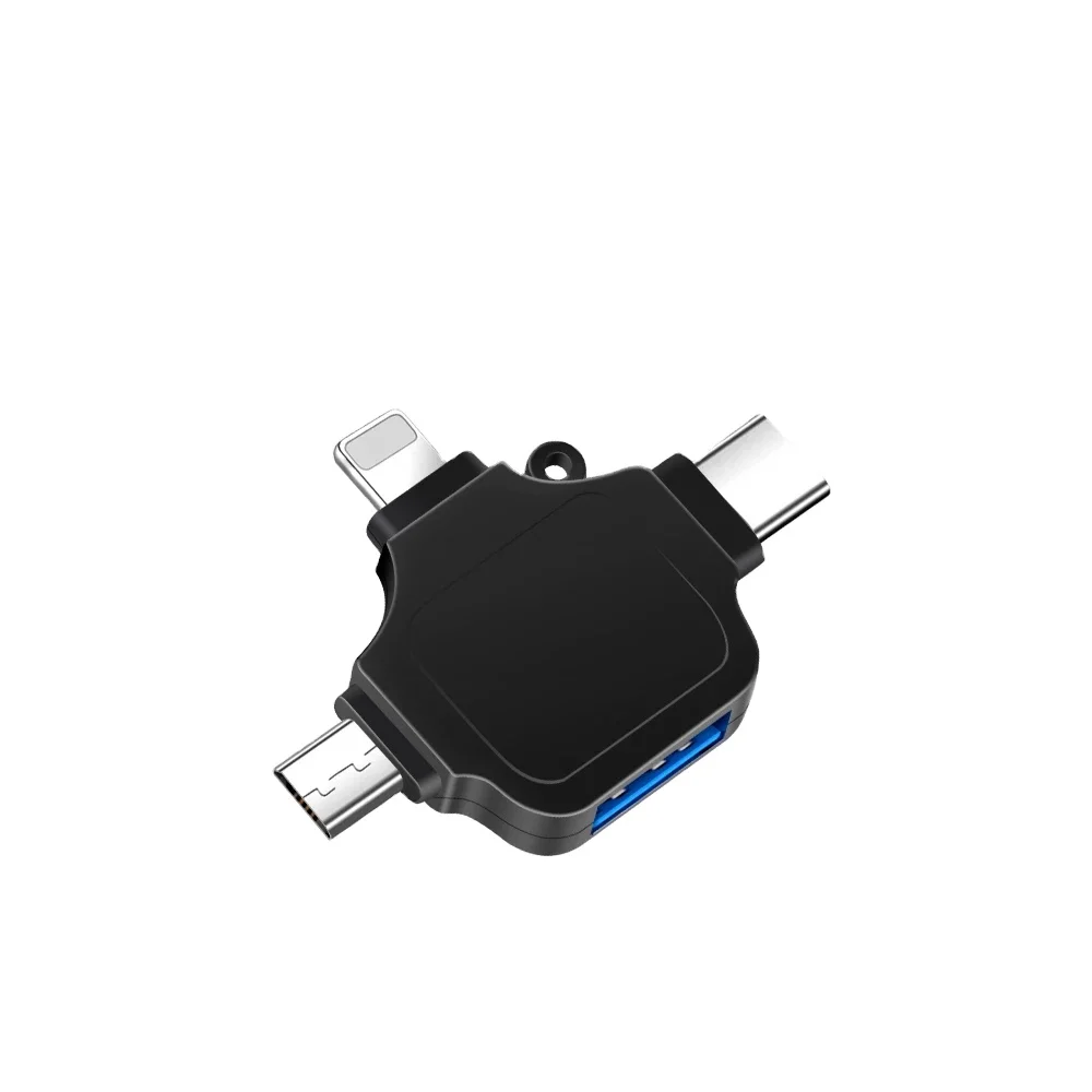 Крестообразное очертание, Android Type-C USB3.0 4 в 1 адаптер для использования на ходу Multi Touch все в 1 кард-ридер для мобильного телефона USB флэш-накопитель мышь