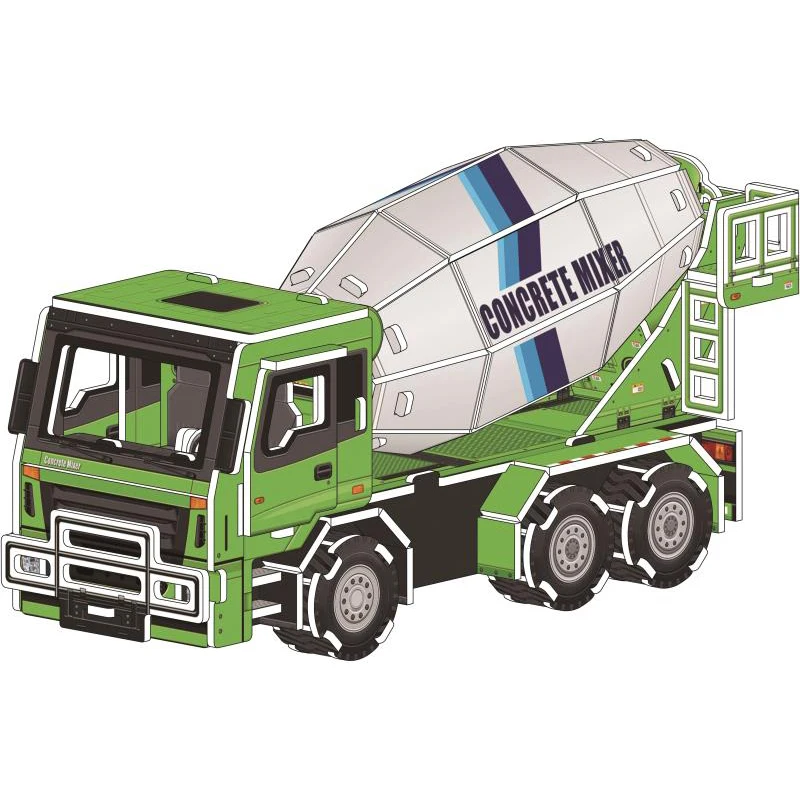 Aishangpin EPS Board 3D Puzzle Paper Truck Educational Toys For Kids