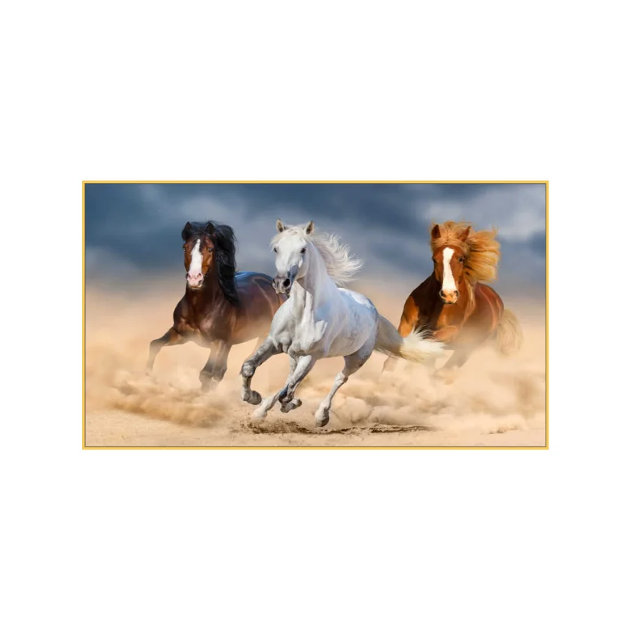 Pop Art Animal Running Horses Hand-painted Oil Canvas Painting Modern canvas wall art home decor