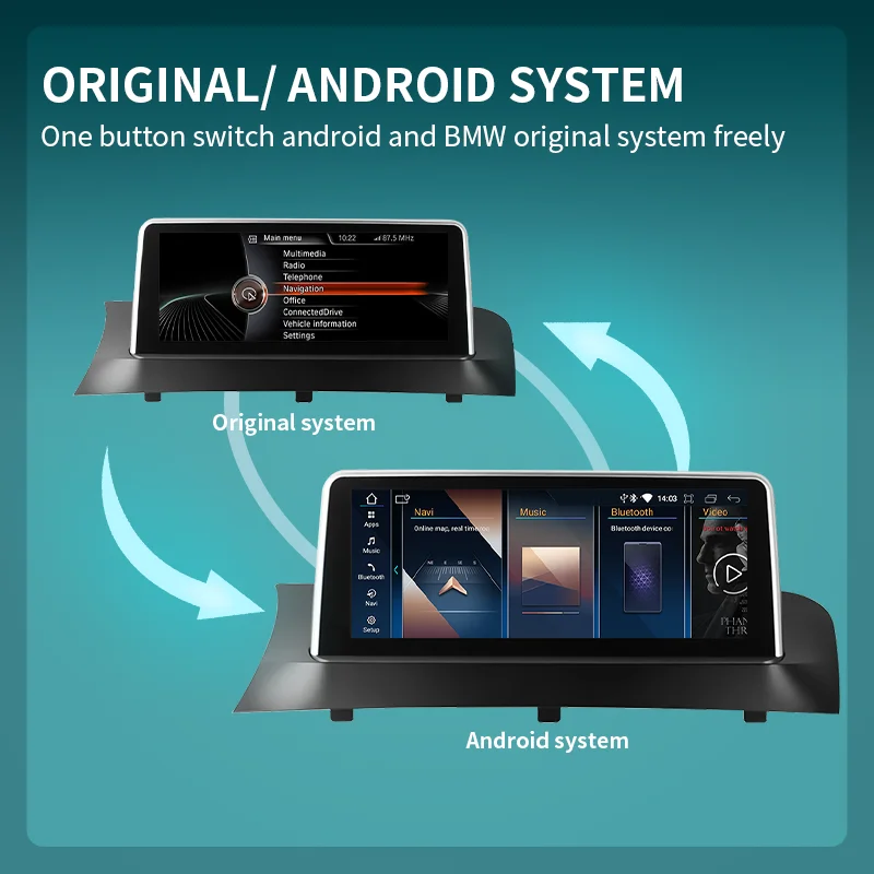 FLYFISHP 10.25/12.3' Android Car Radio for BMW X3 X4 E83 F25 F26 2006-2017 CIC NBT EVO Wireless Carplay Auto Stereo Screen