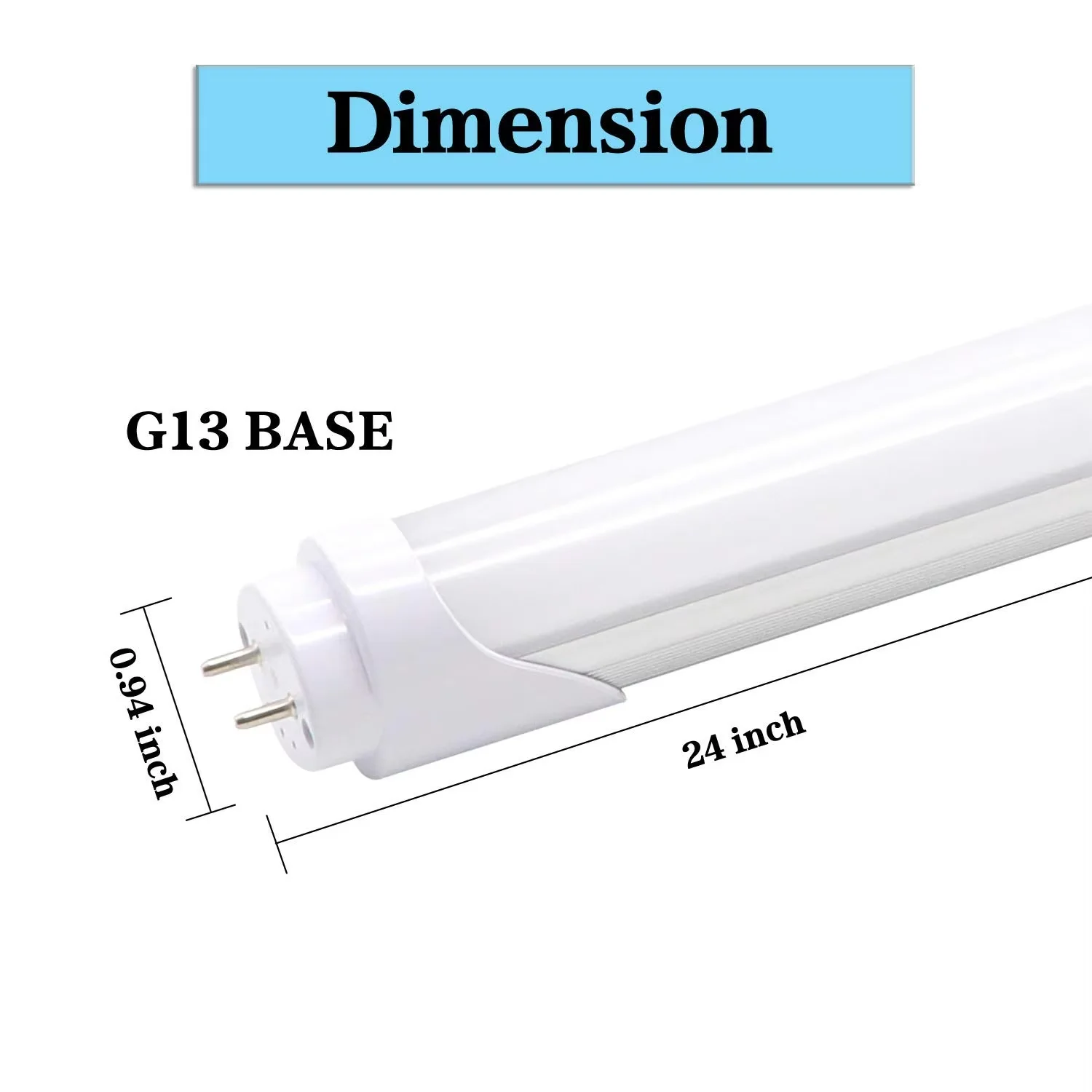 LED Tube Light 1120 Lumens 6500K Cool White T8 T10 T12 2ft LED Tube 9W LED lamp tube