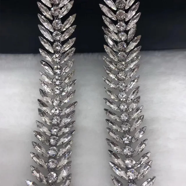 Crystal Beads Lace Trimming For Clothes,bags