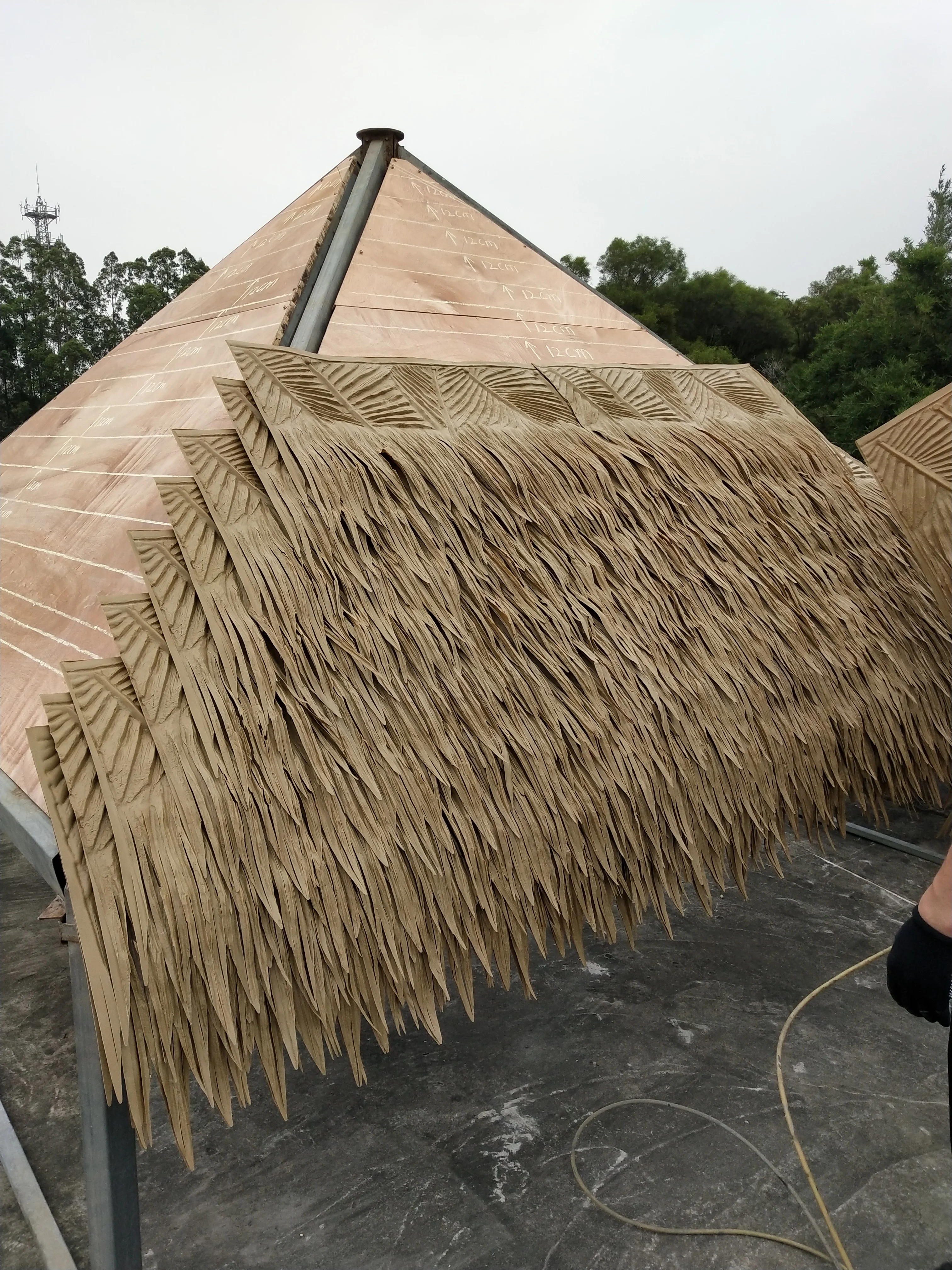 Mexican flame retardant fire retardant synthetic nanoresin palm thatch