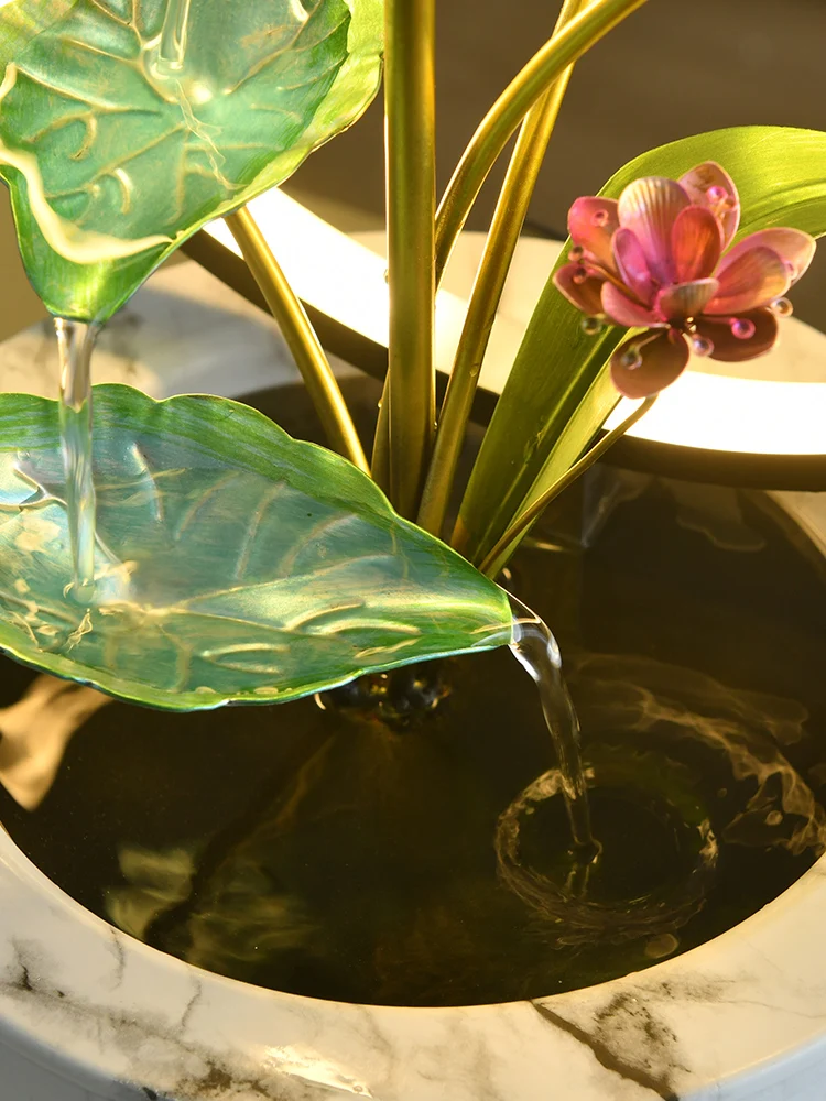 Feng Shui Wheel Brings Wealth, Flowing Water Brings Wealth, Decorative Decoration, Light Luxury, Entrance Decoration Fountain