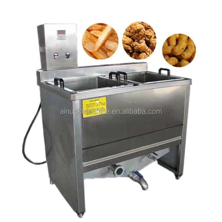 big capacity double cylinder industrial chicken french fries fish fryer machine for business