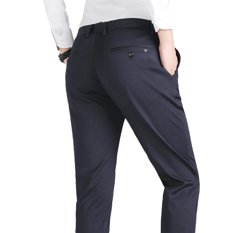 wholesale mens slim fit dress pants high quality straight office trousers for men