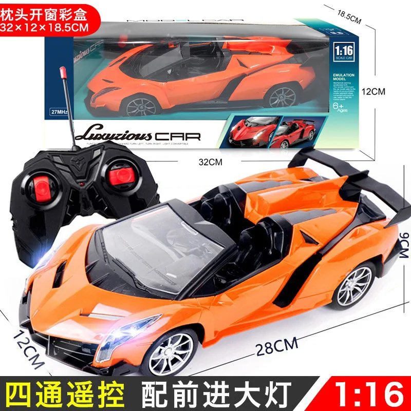 2024 High Speed Remote Control Car 1/16 Led Light Colorful Racing Rc Car 4 Channel Radio Control Car Toys