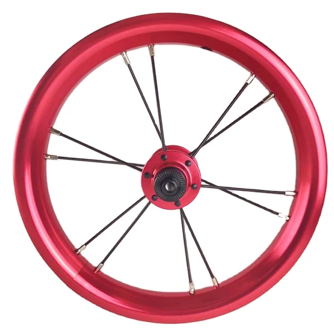 RED 12 inch Bike Hot Sale Alloy Customized Double Wall Balance Bike Wheelset