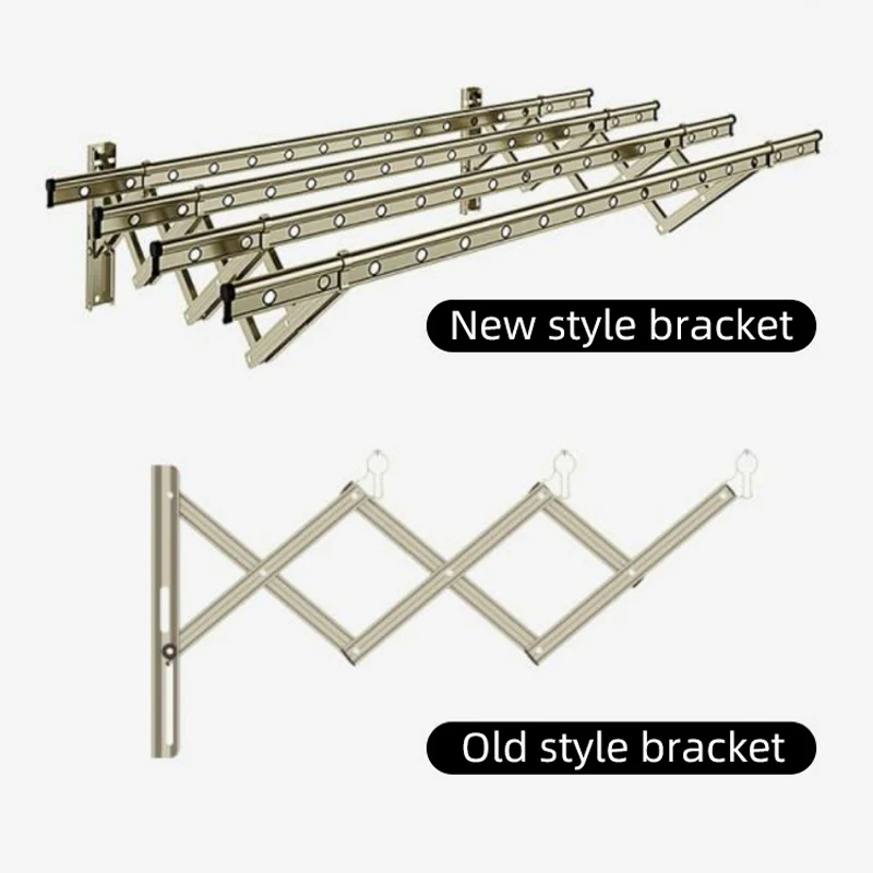 outdoor wall mount push-pull folding clothes hanger drying rack No rust aluminium telescopic clothes-hanger