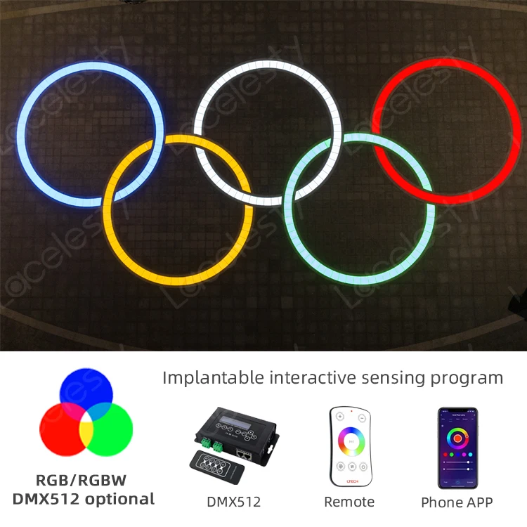 Paver light Round square IP67 12W RGB RGBW illuminated stairs up luminous stone Landscape Lamps outdoor LED Brick Lights