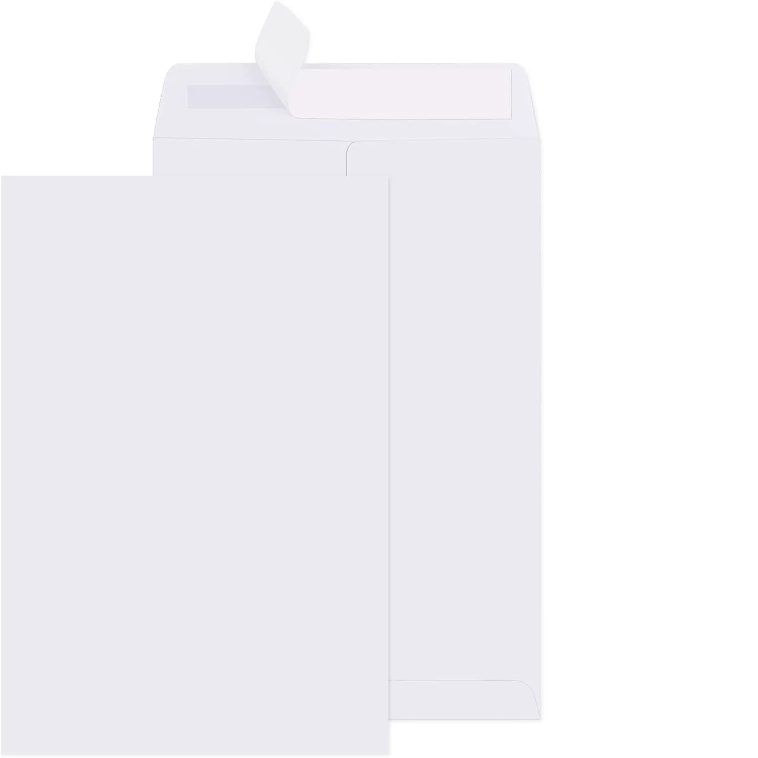 Factory Wholesale Open End Catalog Premium A3 A4 File Envelopes with Peel and Seal Closure White Document File Folder