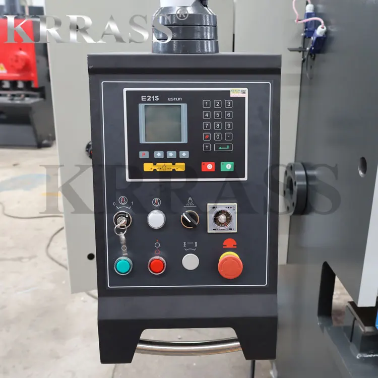Hydraulic Guillotine Shearing Machine CNC Adjust Cutting Angle Blade GAP with E21S System From KRRAS