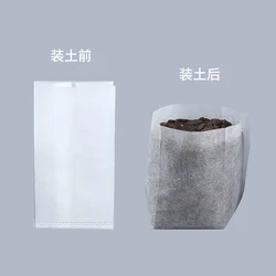 Biodegradable Non woven Fabrics Growing Plant Pot White Nursery Bag