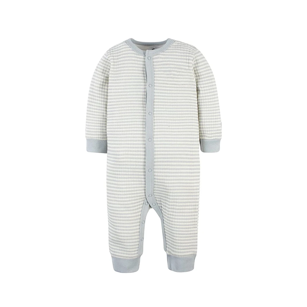 OEM 100% organic Cotton Knitted Newborn Baby Striped Romper Infant &Toddlers Jumpsuit Babies cute Clothes