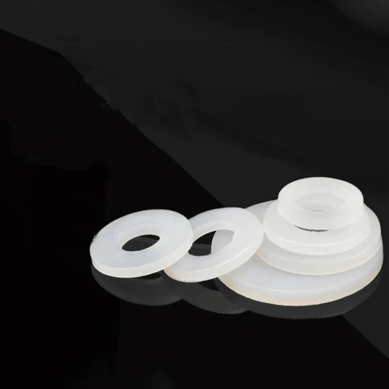 Customized M2 M3 M4 M5 M6 M8 M10 M12 M16 M14 M16 M18 M20 M24 Black white PA66 Nylon flat Washers