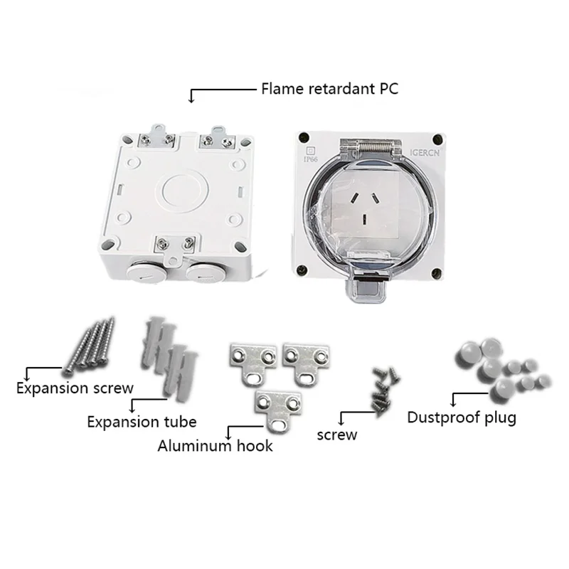 IP66 weather proof wall socket and switch with South Africa /India SOCKET IP66 wall socket