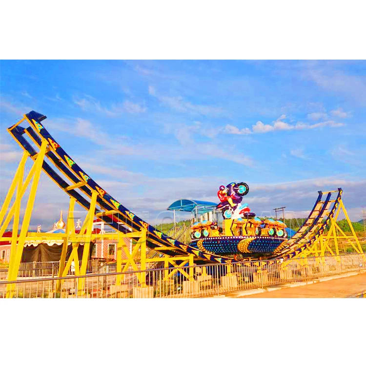Theme park thrill rides outdoor games flying ufo electric flying UFO trailer mounted machine with turntable