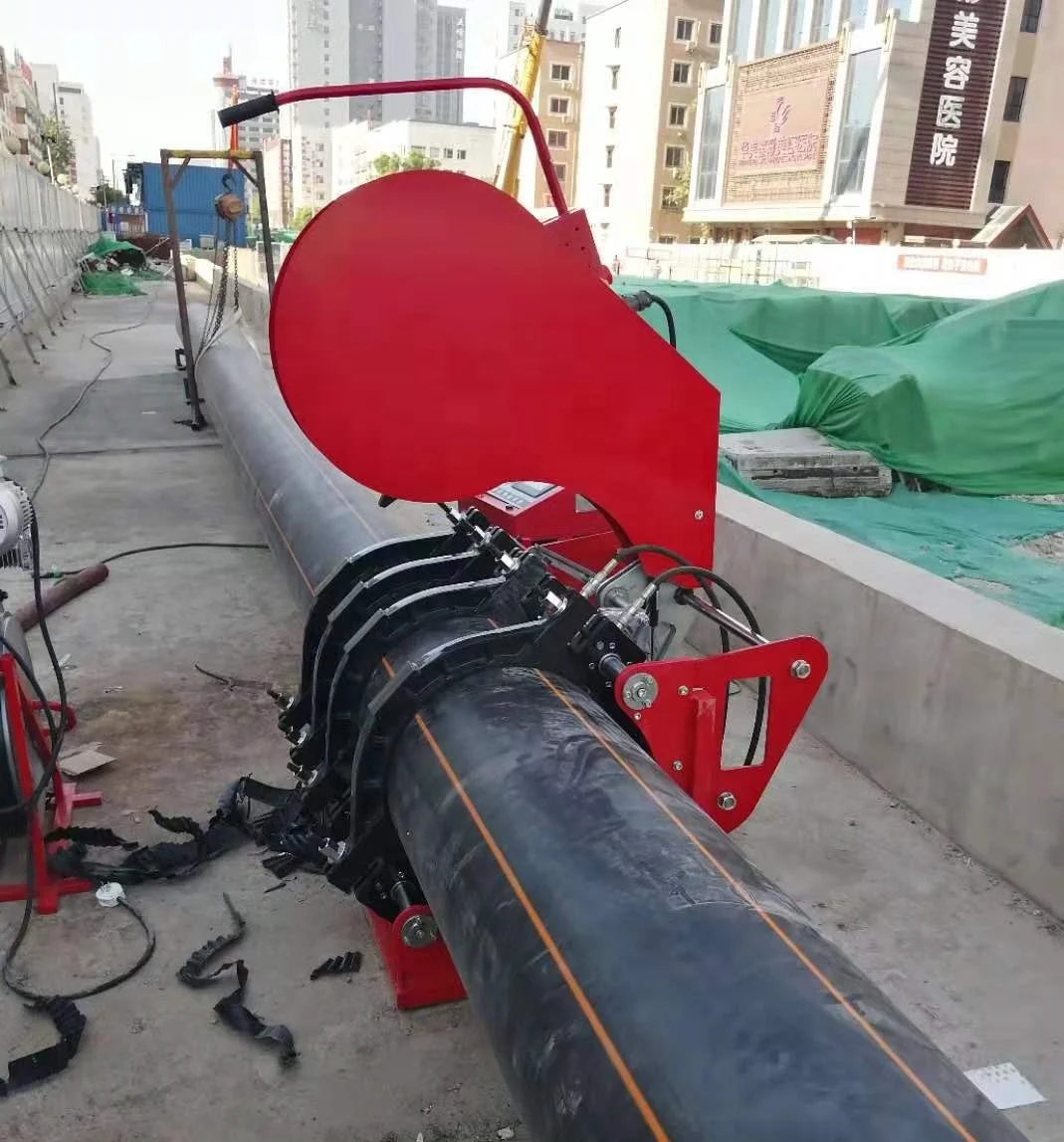 GPS automatic HDPE pipe butt fusion welding machine 400-630mm, with printer and USB IO