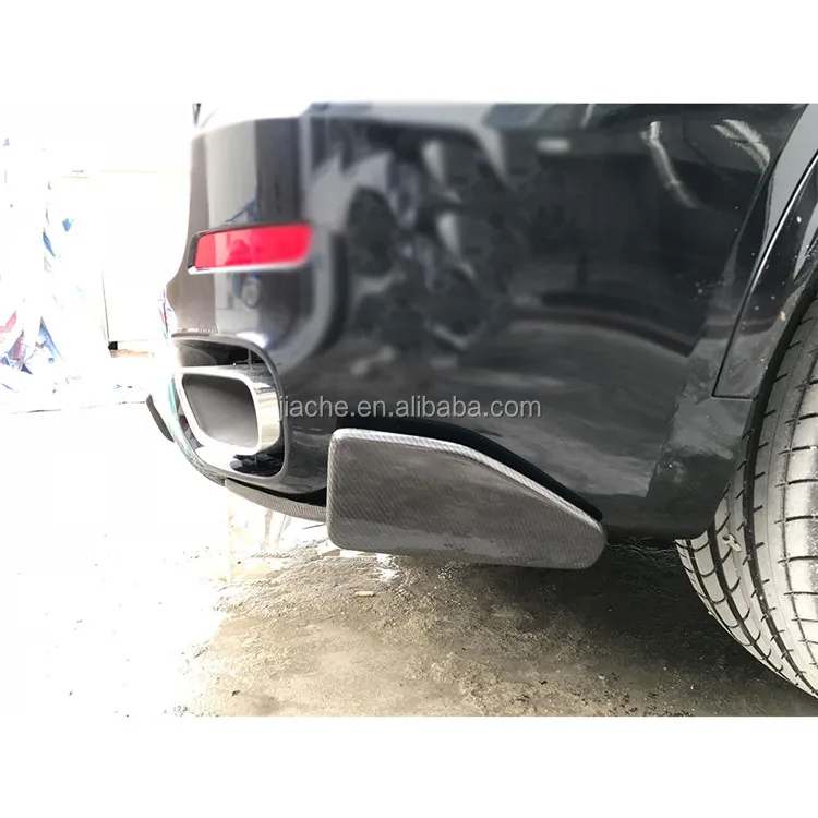Carbon Fiber Rear Bumper Splitters Lip Diffuser Aprons Cupwings For BMW X5 F15 M Sport 2014-2018 FRP Bumper Guard