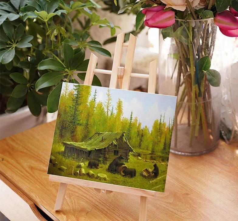 Wholesale Multi Size Kids Small Display Stand Table Oil Painting Small Easel Frame Folding Table Easel