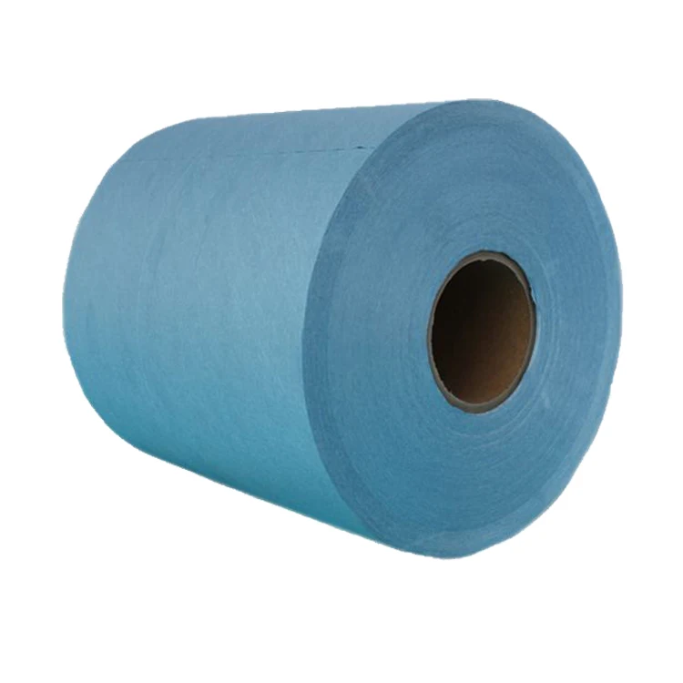 X80 Embossed  Multipurpose Industrial Wiping Cloth Rags Automotive Heavy Duty Workshop Industrial Wipe Jumbo Roll