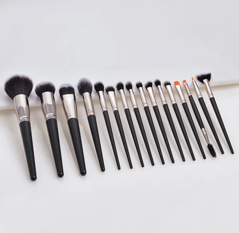 China manufacturer supply makeup brush set 16 pcs premium synthetic exclusive makeup brushes with makeup brush bag case
