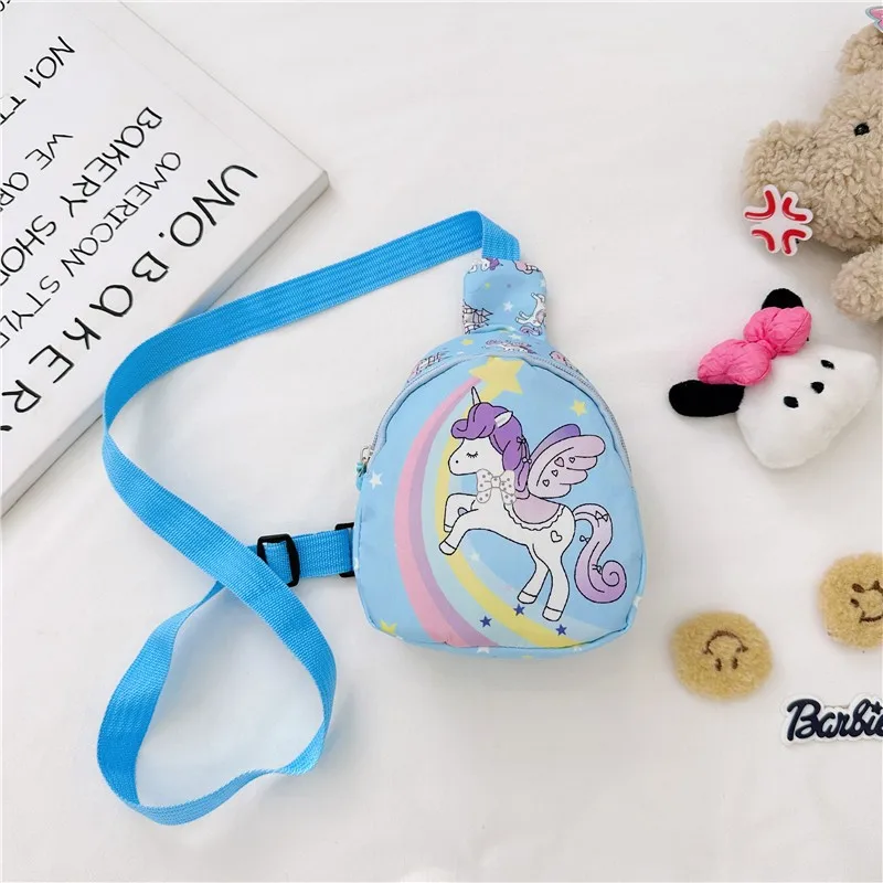 Kindergarten Boy and Girl Baby Messenger Bag Cute Little Dinosaur Coin Purse Cartoon Unicorn Chest