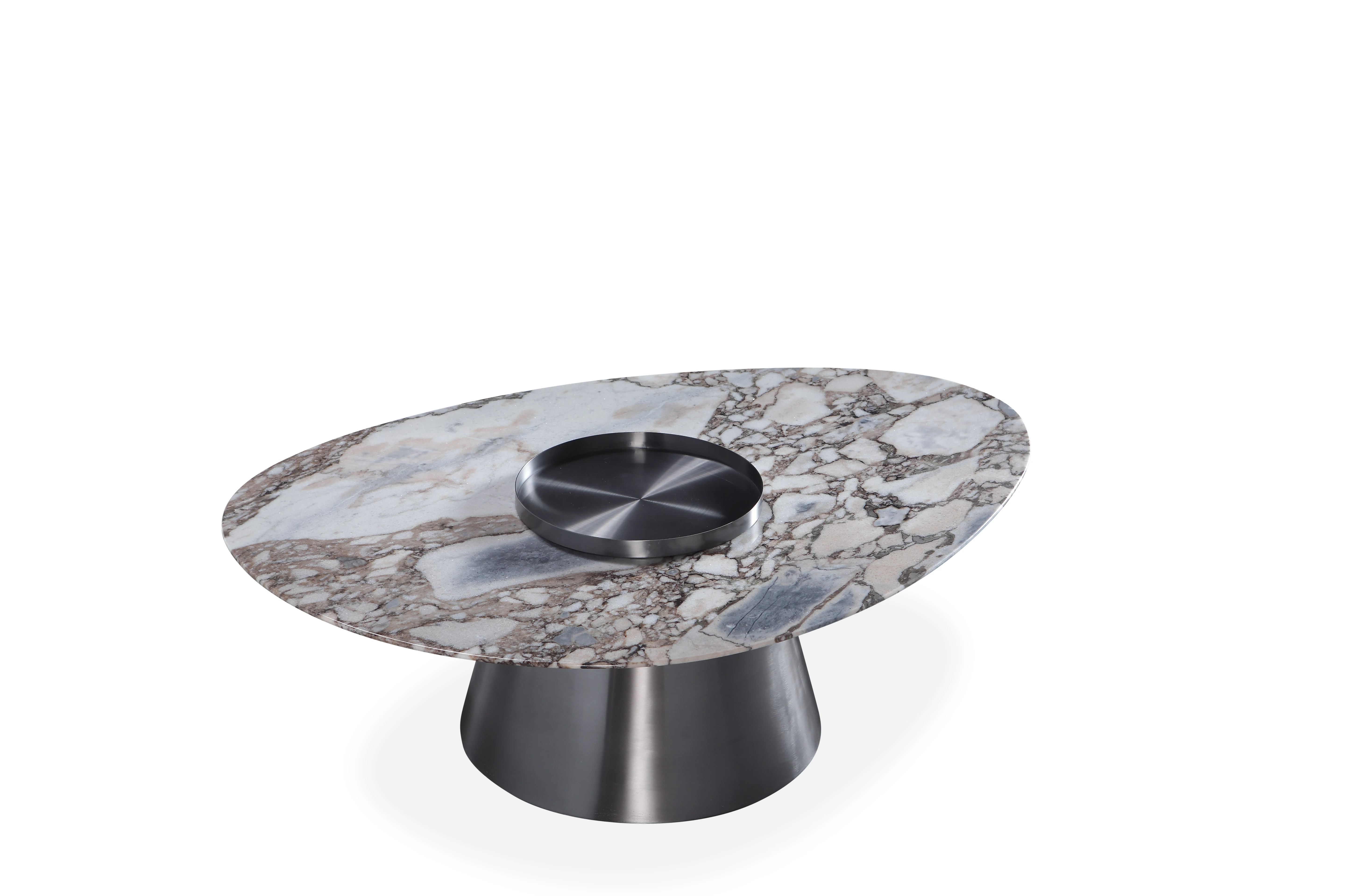 WholWholesale living room furniture modern design natural stone marble coffee table with stainless steel legs