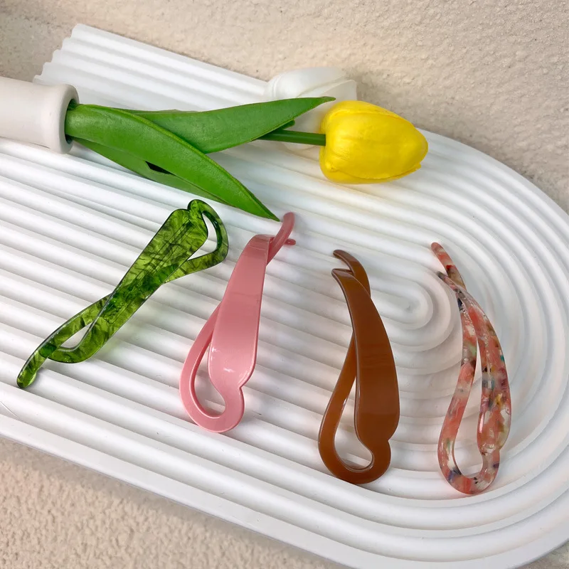 New Twist Acetate Hair Holder Fastener Banana Clip Woman Hair Accessories  Forks
