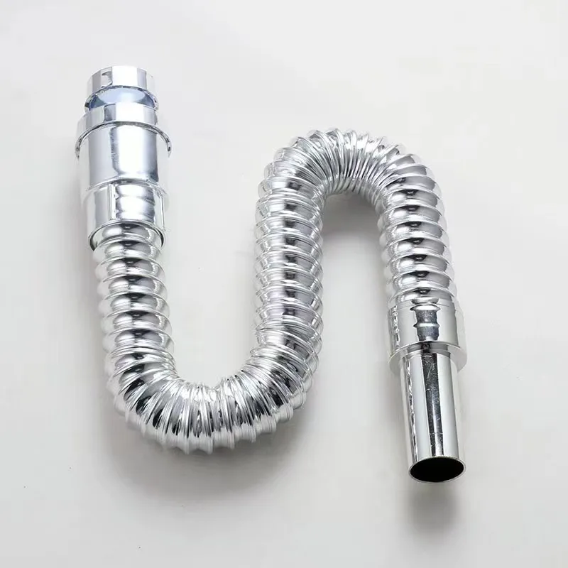 Factory Wholesale Plastic Electroplating Bathroom Kitchen Sewer PVC Retractable Sewage Pipe Deodorant Drain Pipe