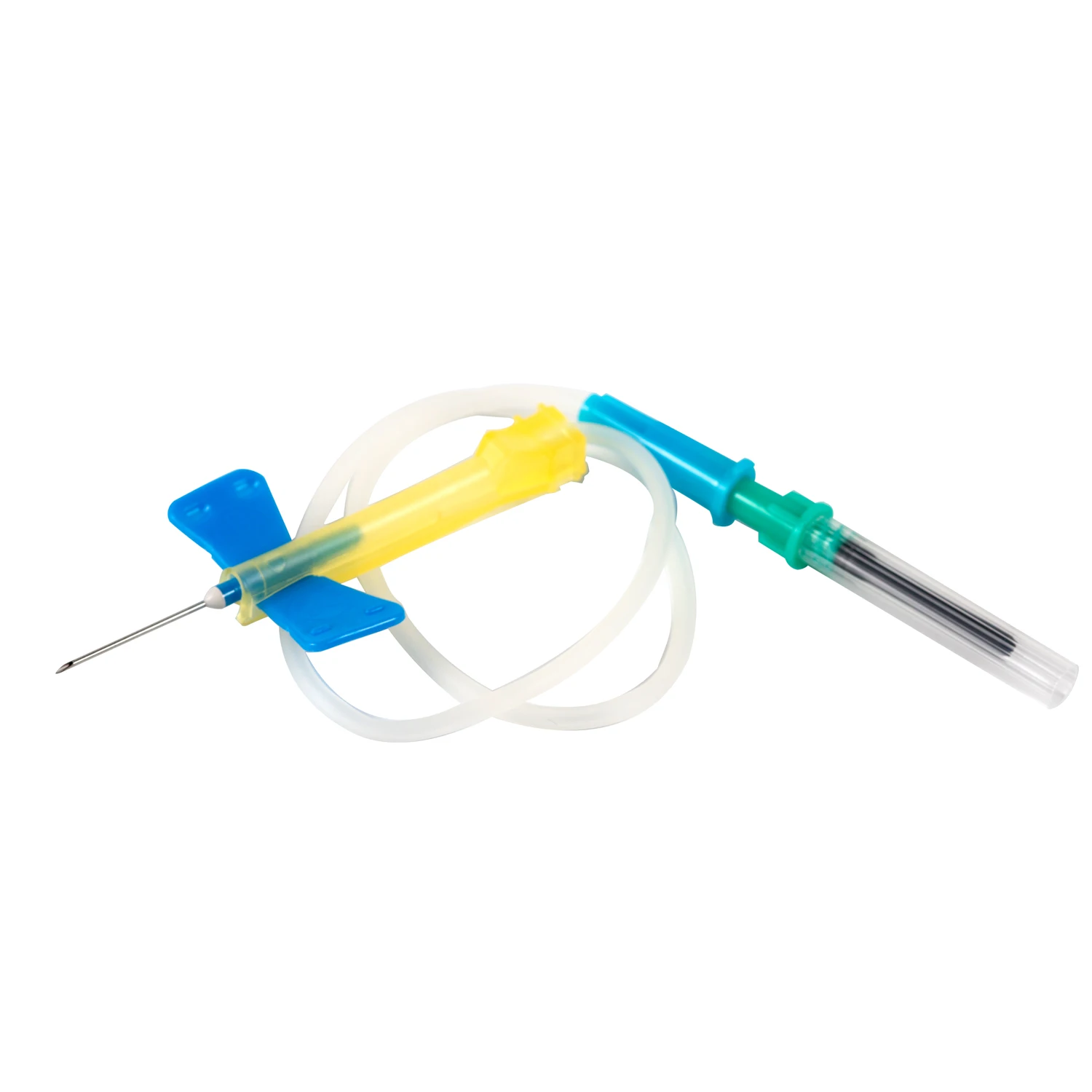 18G-25G safety wing butterfly blood collection needle with luer adapter have CE ISO 510K
